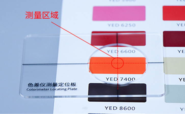 定位孔中心對準測量區域